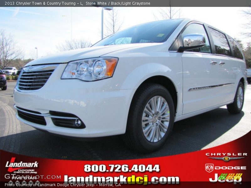 Stone White / Black/Light Graystone 2013 Chrysler Town & Country Touring - L