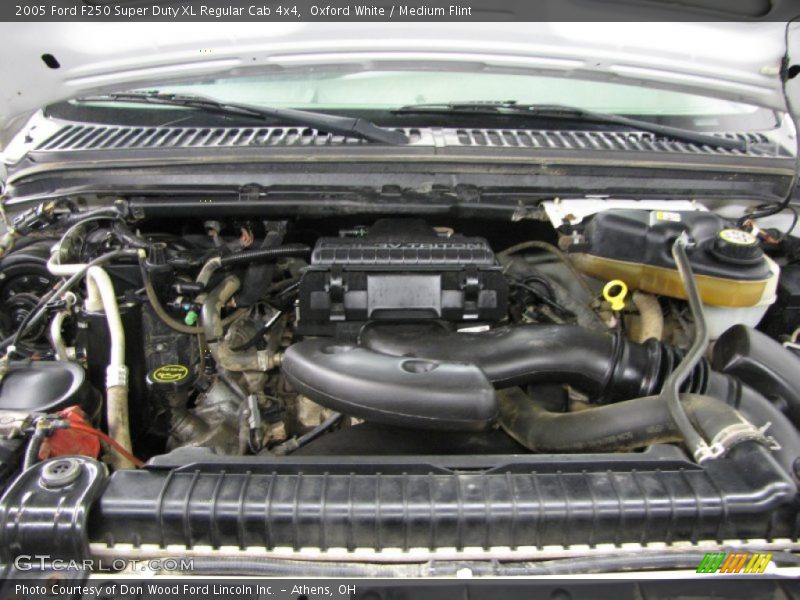 Oxford White / Medium Flint 2005 Ford F250 Super Duty XL Regular Cab 4x4
