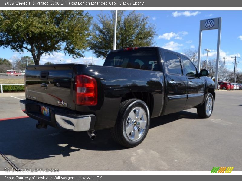 Black / Ebony 2009 Chevrolet Silverado 1500 LT Texas Edition Extended Cab