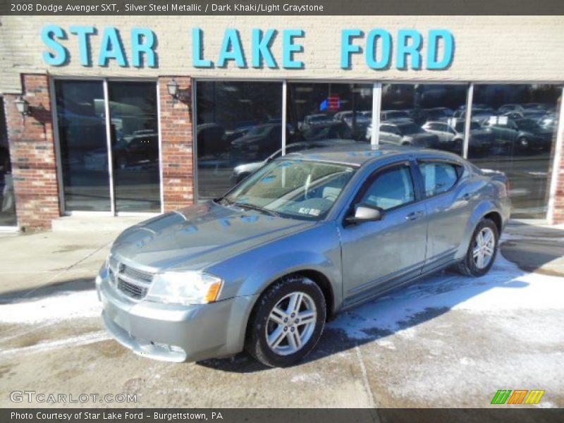 Silver Steel Metallic / Dark Khaki/Light Graystone 2008 Dodge Avenger SXT