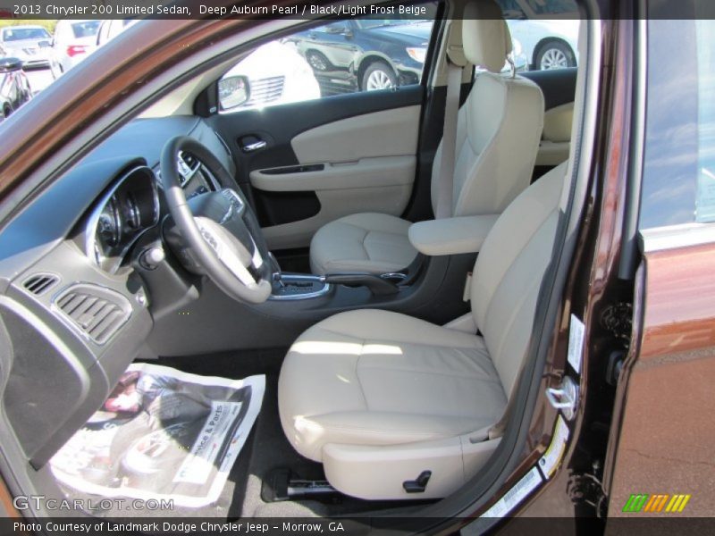 Deep Auburn Pearl / Black/Light Frost Beige 2013 Chrysler 200 Limited Sedan
