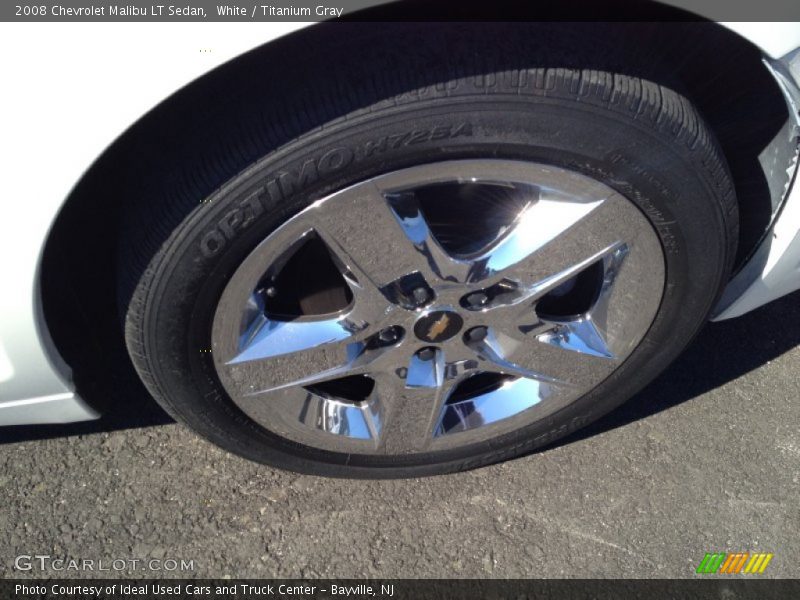 White / Titanium Gray 2008 Chevrolet Malibu LT Sedan