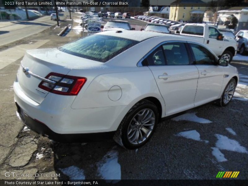 White Platinum Tri-Coat / Charcoal Black 2013 Ford Taurus Limited