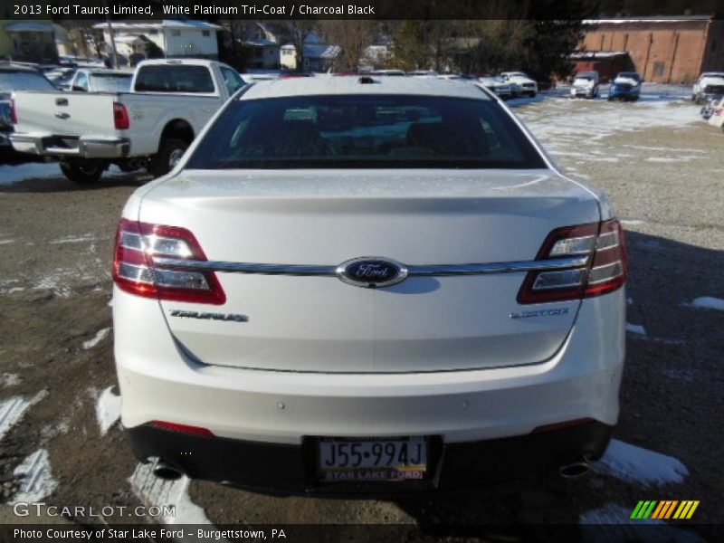 White Platinum Tri-Coat / Charcoal Black 2013 Ford Taurus Limited