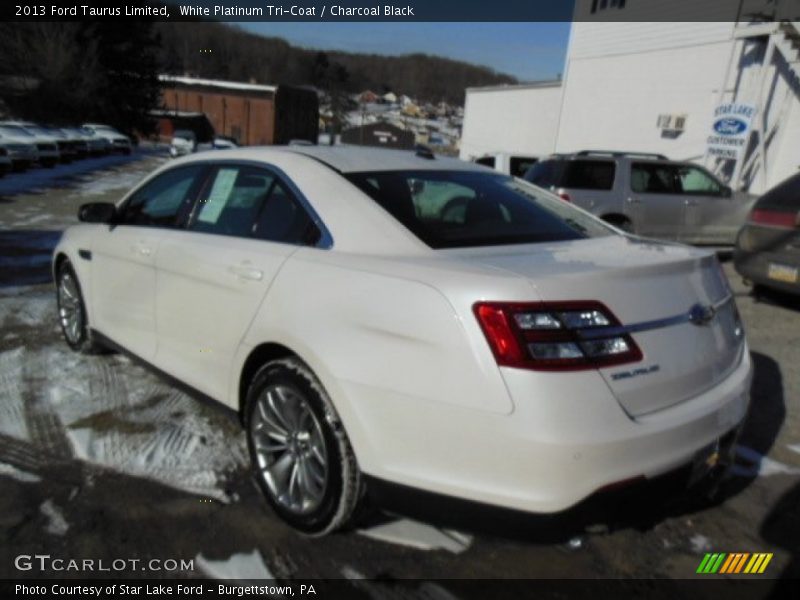 White Platinum Tri-Coat / Charcoal Black 2013 Ford Taurus Limited