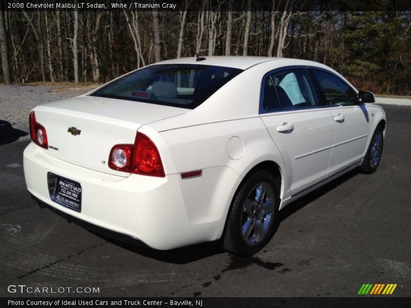 White / Titanium Gray 2008 Chevrolet Malibu LT Sedan