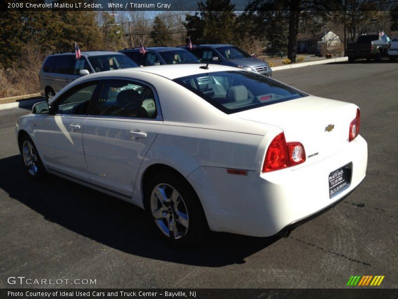 White / Titanium Gray 2008 Chevrolet Malibu LT Sedan