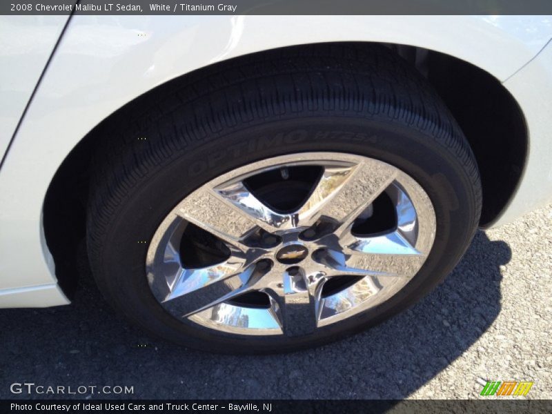 White / Titanium Gray 2008 Chevrolet Malibu LT Sedan