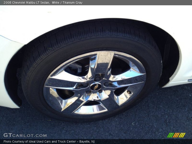 White / Titanium Gray 2008 Chevrolet Malibu LT Sedan