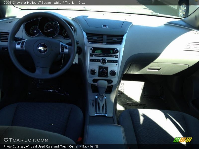 White / Titanium Gray 2008 Chevrolet Malibu LT Sedan