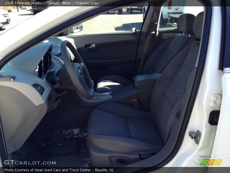 White / Titanium Gray 2008 Chevrolet Malibu LT Sedan