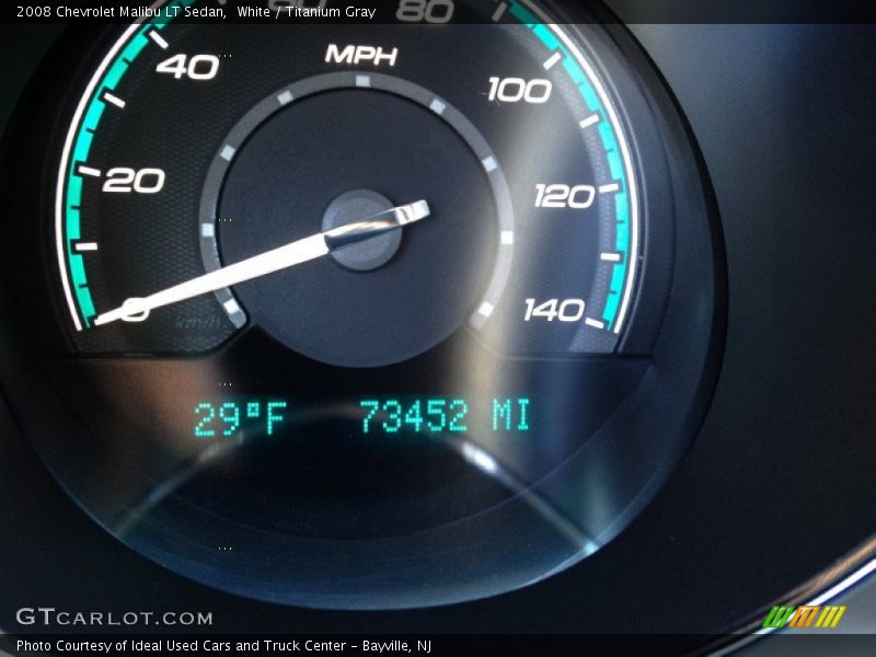 White / Titanium Gray 2008 Chevrolet Malibu LT Sedan