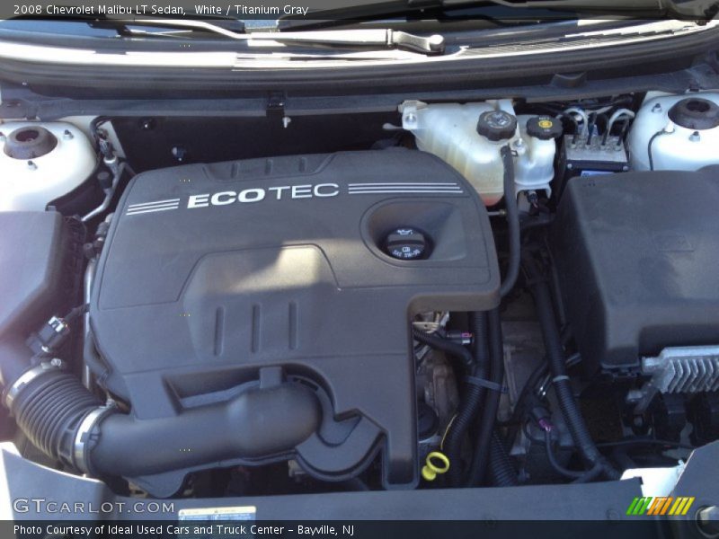 White / Titanium Gray 2008 Chevrolet Malibu LT Sedan
