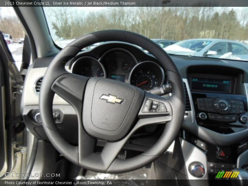 Silver Ice Metallic / Jet Black/Medium Titanium 2013 Chevrolet Cruze LS