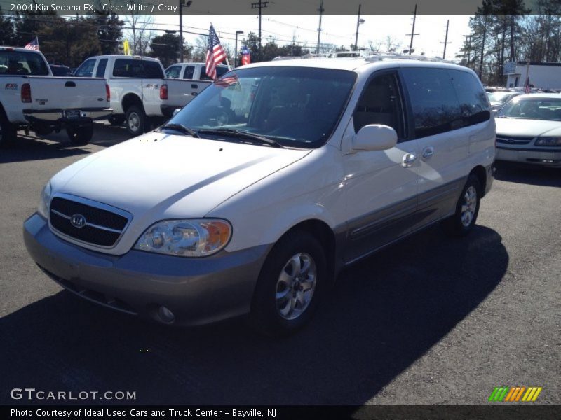 Clear White / Gray 2004 Kia Sedona EX