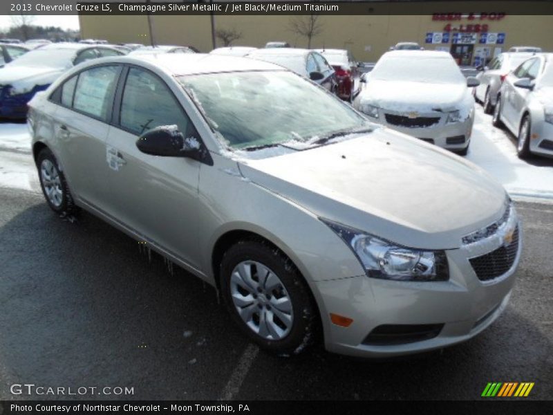 Champagne Silver Metallic / Jet Black/Medium Titanium 2013 Chevrolet Cruze LS