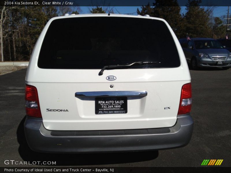 Clear White / Gray 2004 Kia Sedona EX