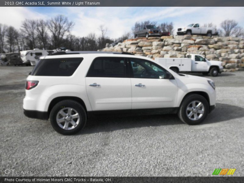 Summit White / Light Titanium 2013 GMC Acadia SLE