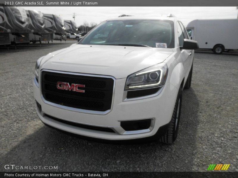 Summit White / Light Titanium 2013 GMC Acadia SLE