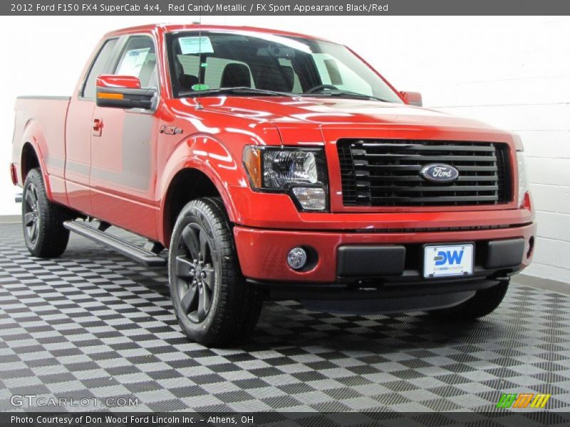Red Candy Metallic / FX Sport Appearance Black/Red 2012 Ford F150 FX4 SuperCab 4x4
