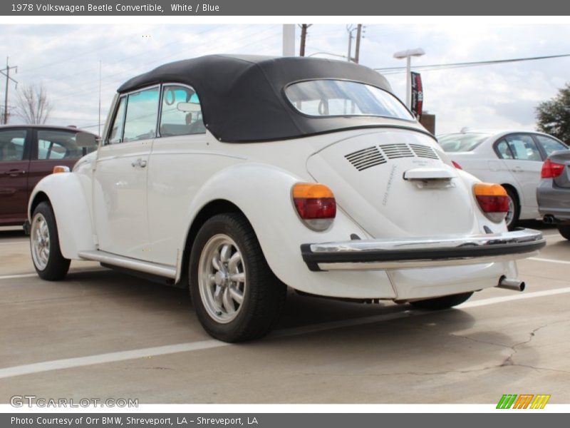 White / Blue 1978 Volkswagen Beetle Convertible