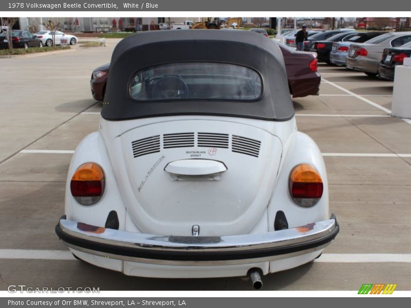 White / Blue 1978 Volkswagen Beetle Convertible