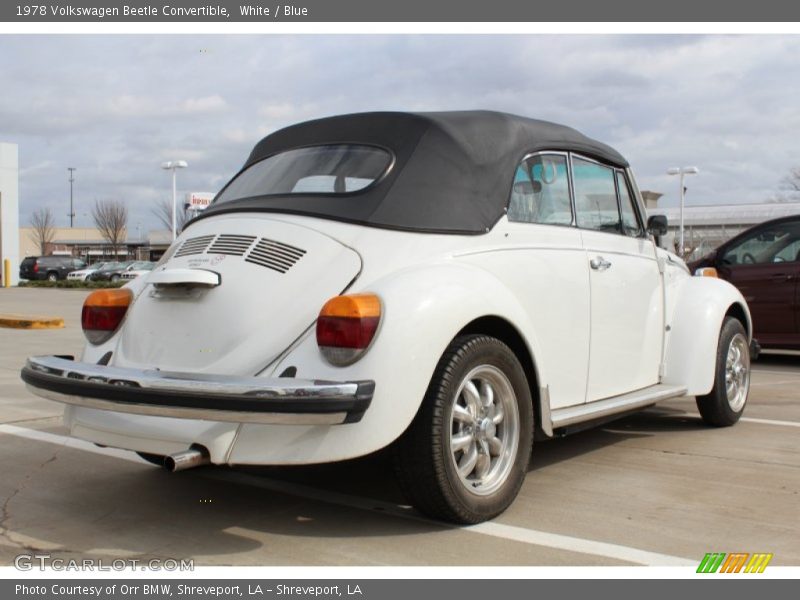 White / Blue 1978 Volkswagen Beetle Convertible