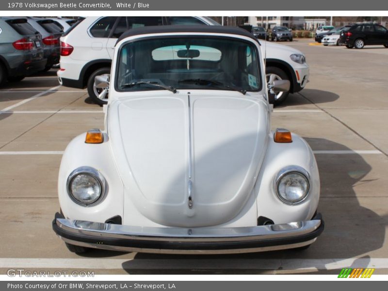 White / Blue 1978 Volkswagen Beetle Convertible