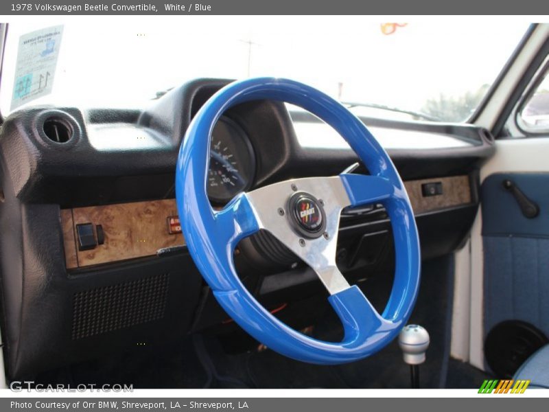 White / Blue 1978 Volkswagen Beetle Convertible