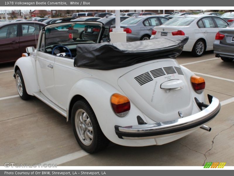 White / Blue 1978 Volkswagen Beetle Convertible