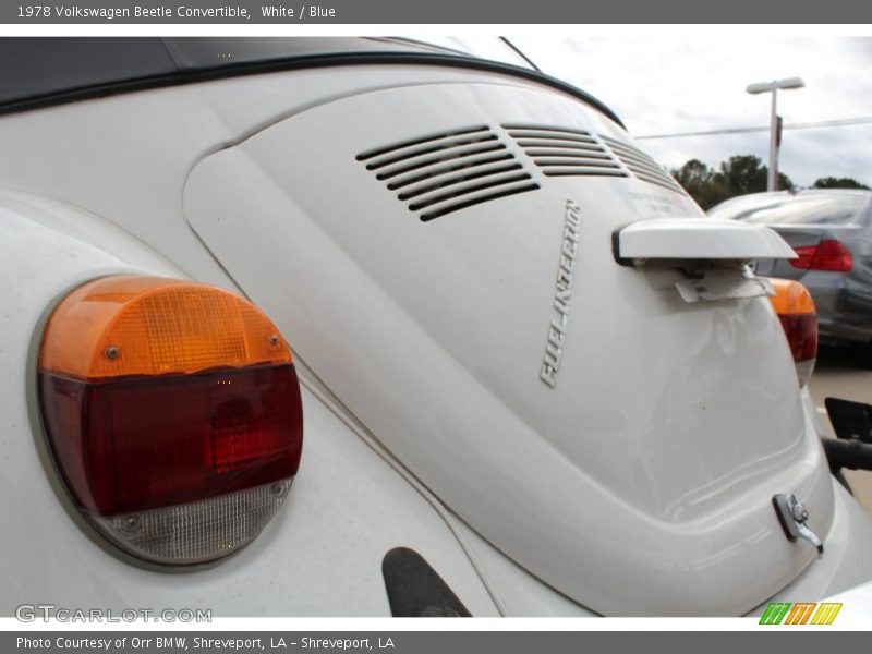 White / Blue 1978 Volkswagen Beetle Convertible