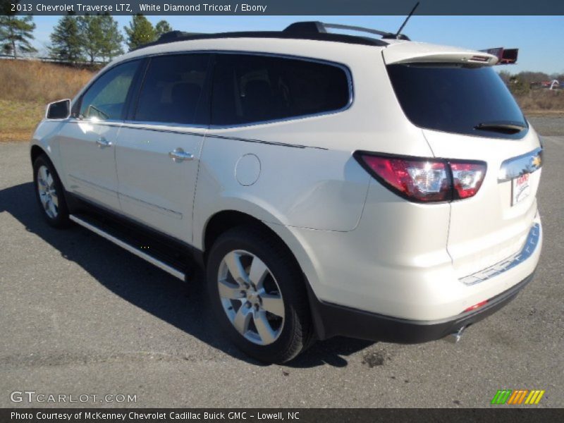 White Diamond Tricoat / Ebony 2013 Chevrolet Traverse LTZ