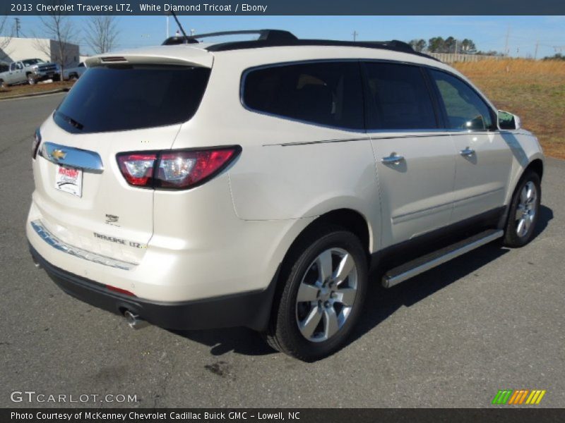 White Diamond Tricoat / Ebony 2013 Chevrolet Traverse LTZ
