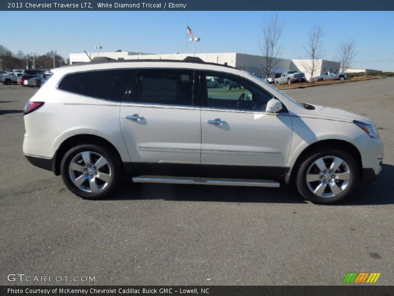 White Diamond Tricoat / Ebony 2013 Chevrolet Traverse LTZ