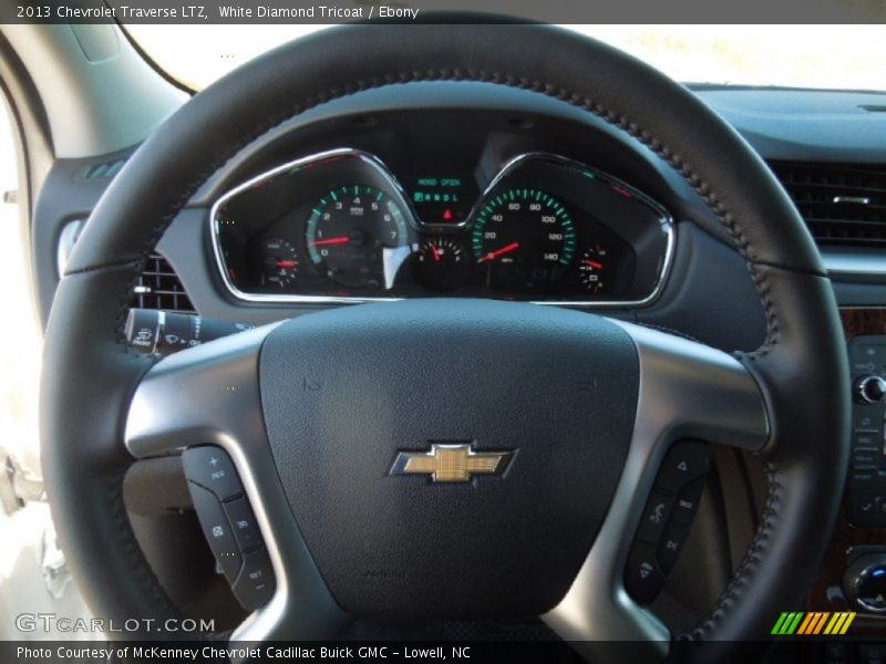 White Diamond Tricoat / Ebony 2013 Chevrolet Traverse LTZ