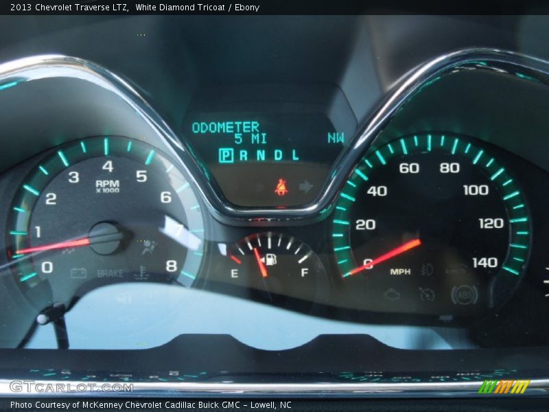 White Diamond Tricoat / Ebony 2013 Chevrolet Traverse LTZ