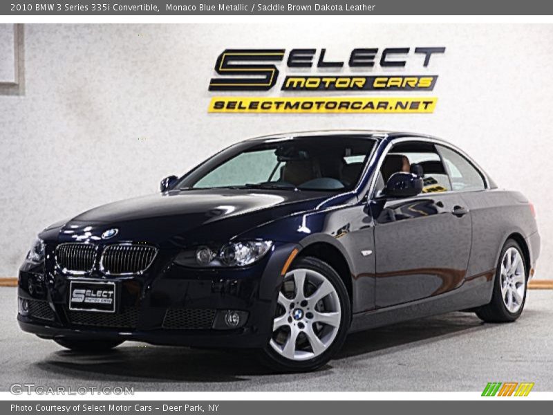 Monaco Blue Metallic / Saddle Brown Dakota Leather 2010 BMW 3 Series 335i Convertible