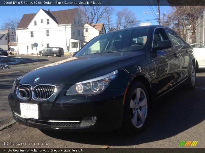 Black Sapphire Metallic / Black 2008 BMW 5 Series 528xi Sedan