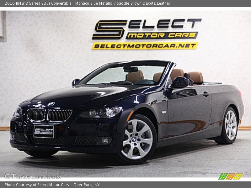 Monaco Blue Metallic / Saddle Brown Dakota Leather 2010 BMW 3 Series 335i Convertible