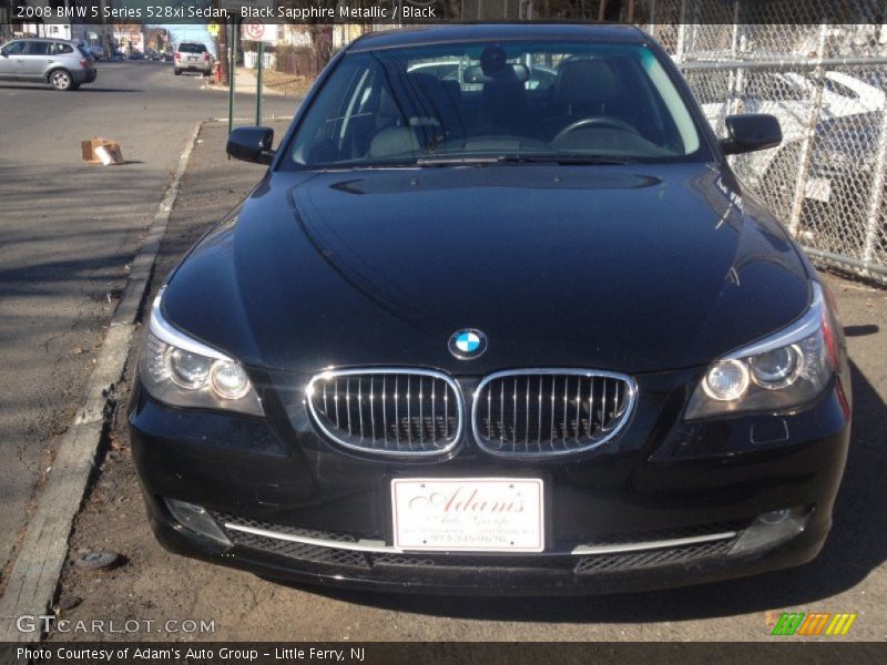 Black Sapphire Metallic / Black 2008 BMW 5 Series 528xi Sedan