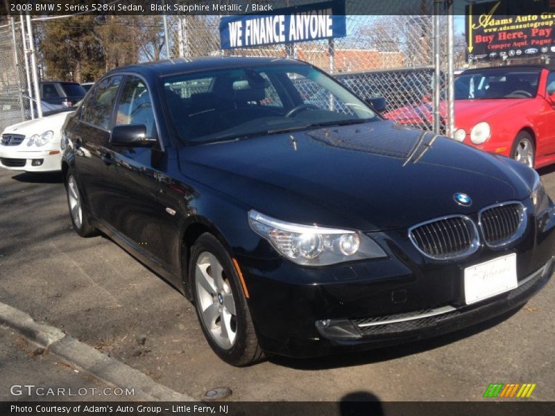 Black Sapphire Metallic / Black 2008 BMW 5 Series 528xi Sedan