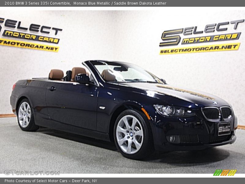 Monaco Blue Metallic / Saddle Brown Dakota Leather 2010 BMW 3 Series 335i Convertible