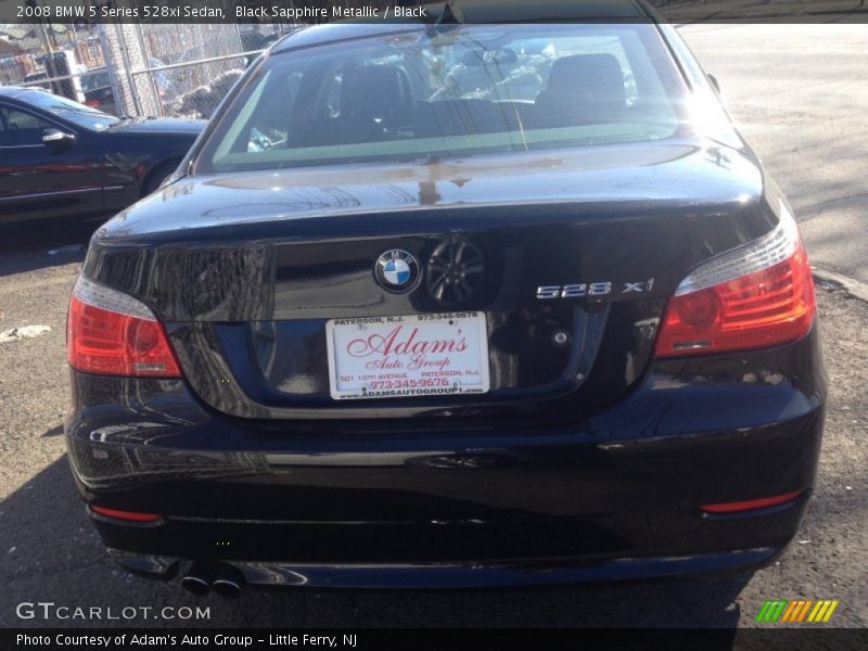 Black Sapphire Metallic / Black 2008 BMW 5 Series 528xi Sedan