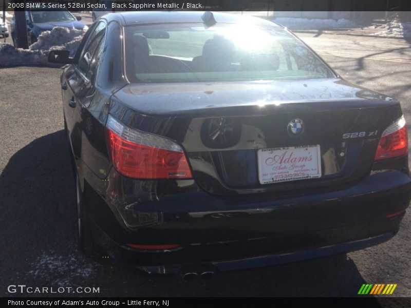 Black Sapphire Metallic / Black 2008 BMW 5 Series 528xi Sedan