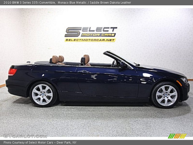 Monaco Blue Metallic / Saddle Brown Dakota Leather 2010 BMW 3 Series 335i Convertible