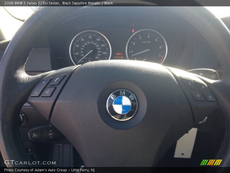 Black Sapphire Metallic / Black 2008 BMW 5 Series 528xi Sedan