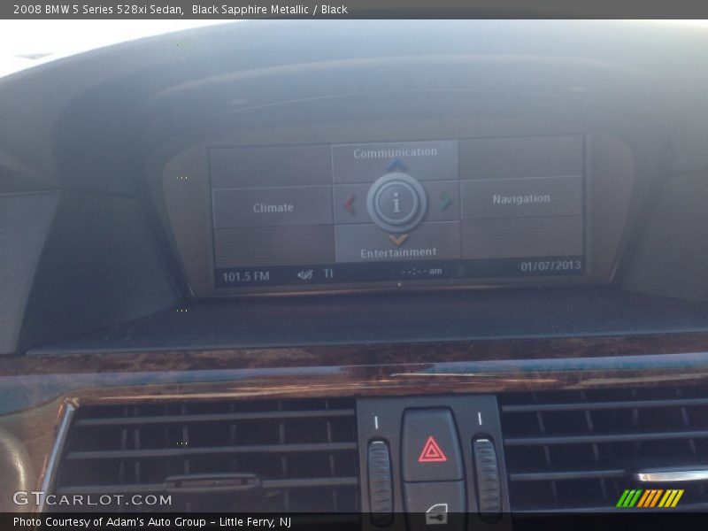 Black Sapphire Metallic / Black 2008 BMW 5 Series 528xi Sedan