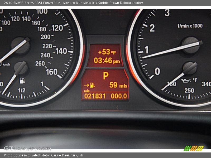 Monaco Blue Metallic / Saddle Brown Dakota Leather 2010 BMW 3 Series 335i Convertible