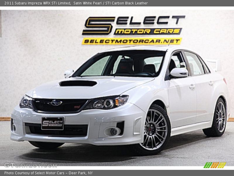 Satin White Pearl / STI Carbon Black Leather 2011 Subaru Impreza WRX STi Limited