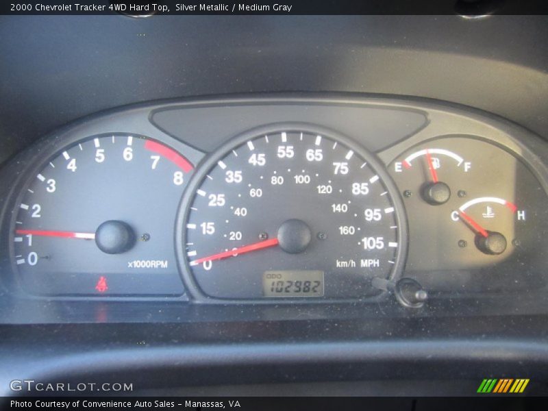 Silver Metallic / Medium Gray 2000 Chevrolet Tracker 4WD Hard Top